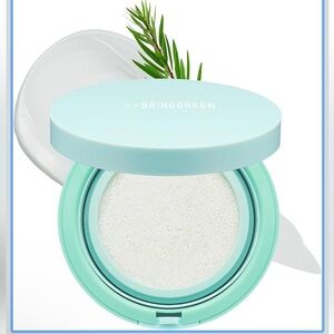 BRING GREEN Tea Tree CICA Facial Sun Cushion SPF 50+ PA++++ | Korean Mineral